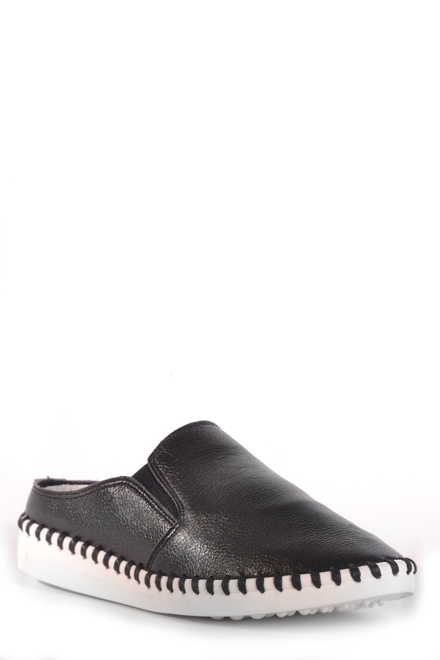 SALINAS SLIDE FAUX LEATHER BLACK