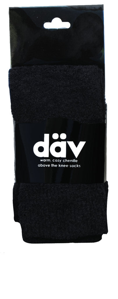 Over-the-Knee Sock Chenille Black