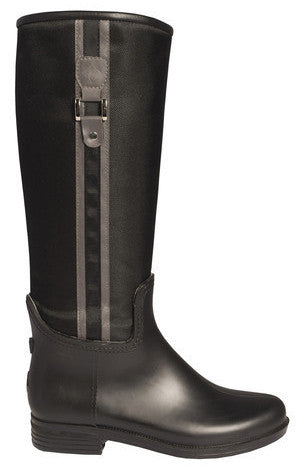 Women's fashion weatherproof foldable dav rainboot Fairfield Black/Flint