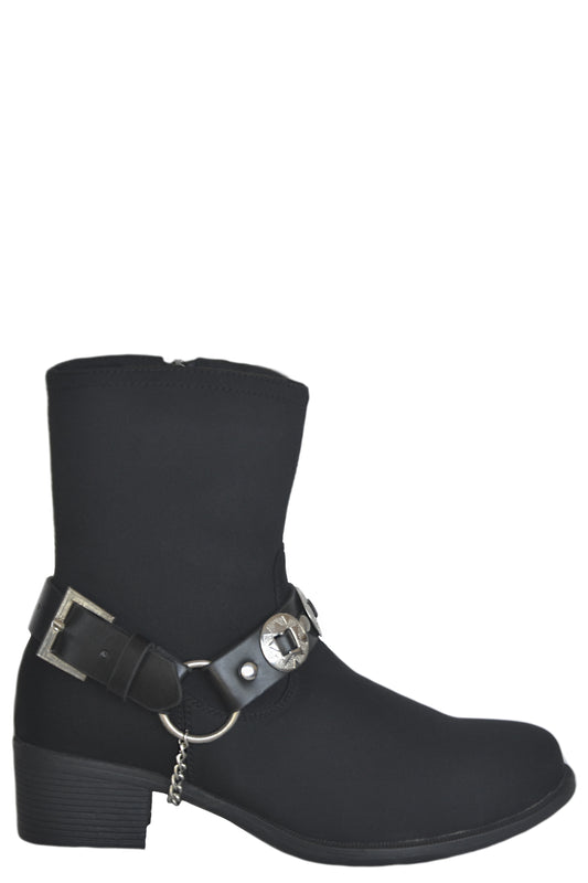 MANHATTAN BREATHABLE WATERPROOF MID-HEIGHT NYLON BOOT WITH CONCHO BELT