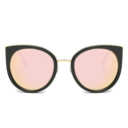 PALISADES SUNGLASS IN BLACK WITH PINK